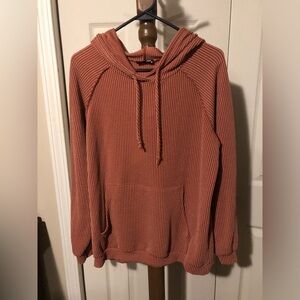 HEIMISH USA Terracotta Ribbed Hoodie